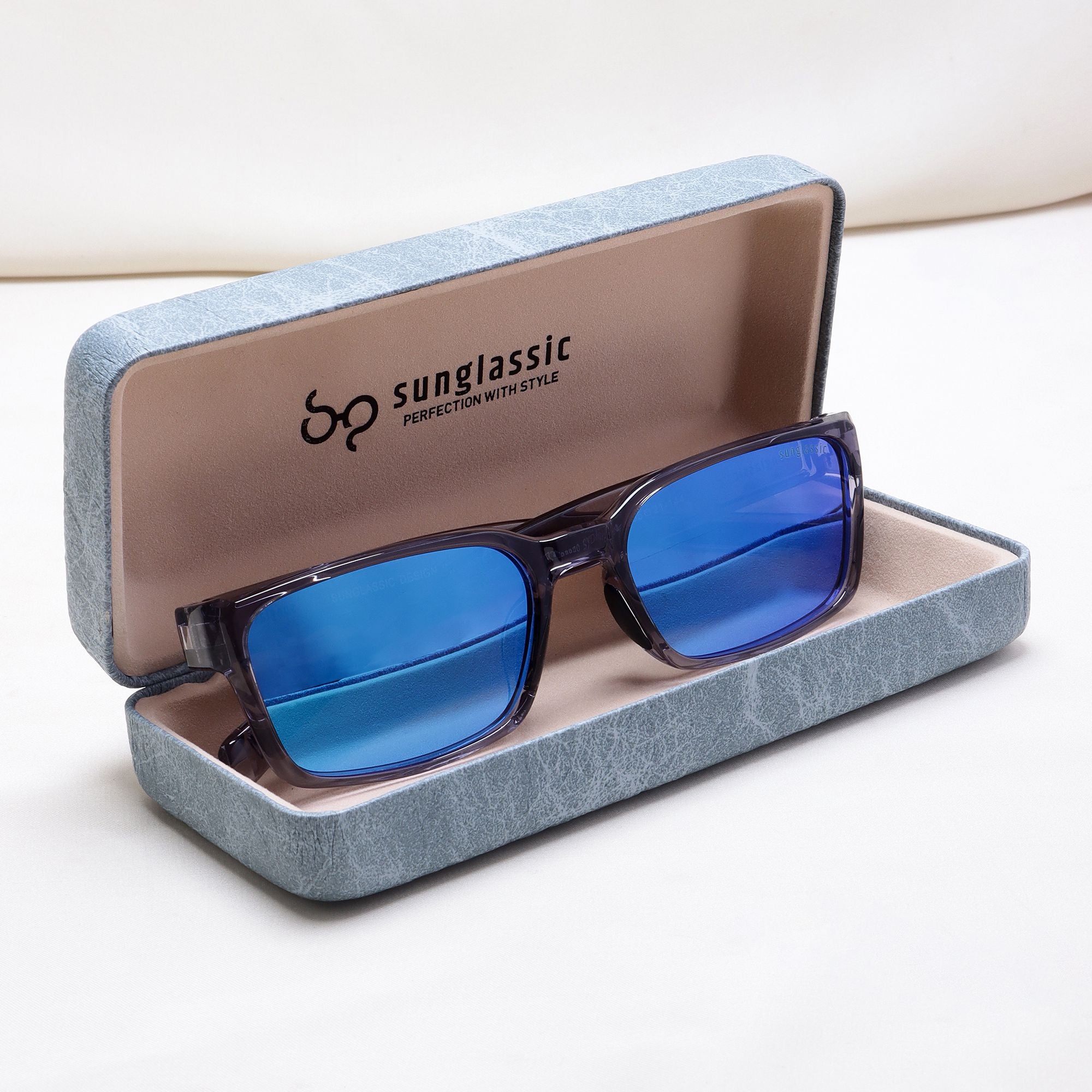 Sydney Edition – Gray Blue Rectangle Sunglasses | UV400 Polarized