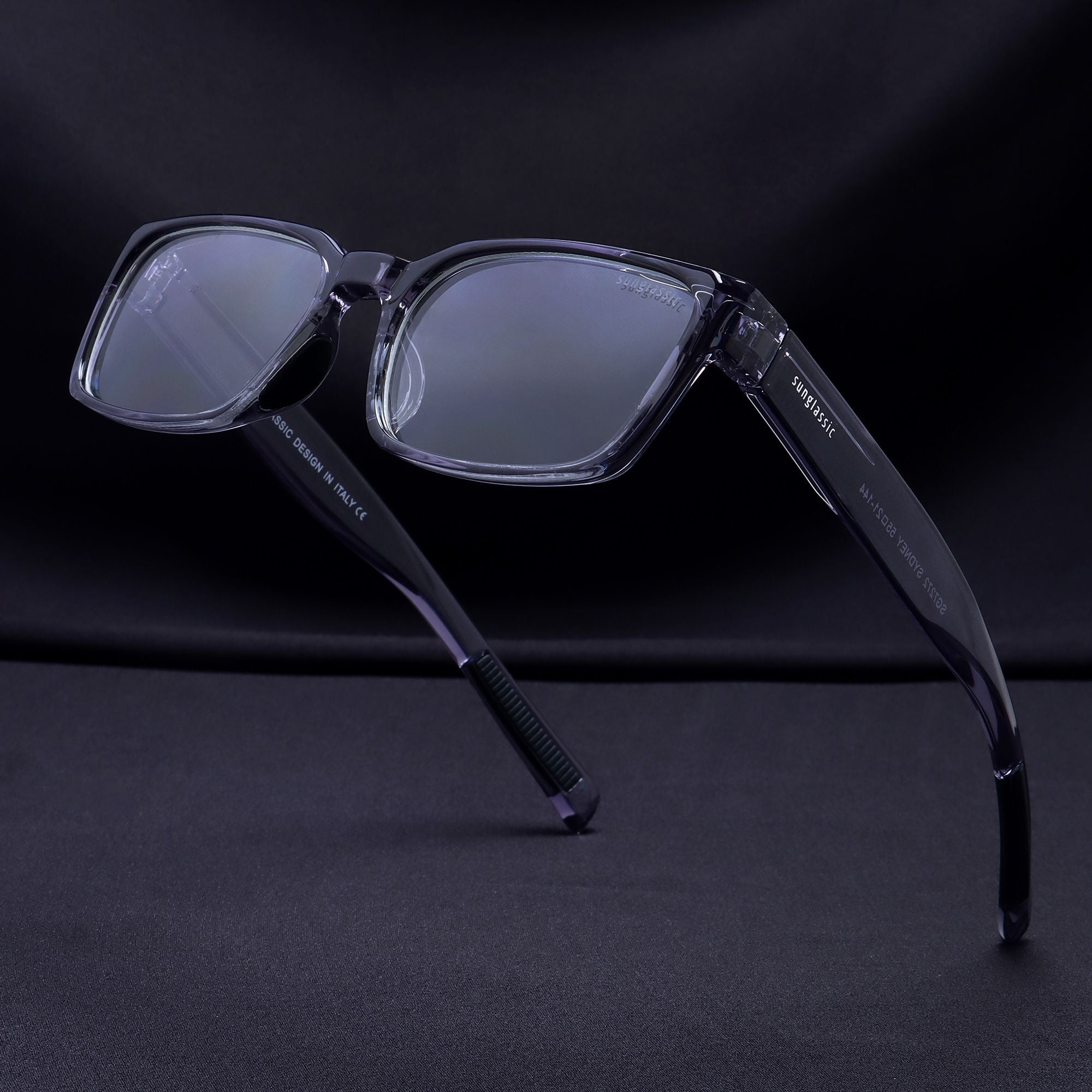 Sydney Edition – Grey Clear Rectangle Glasses | Anti-Blue Light | UV400