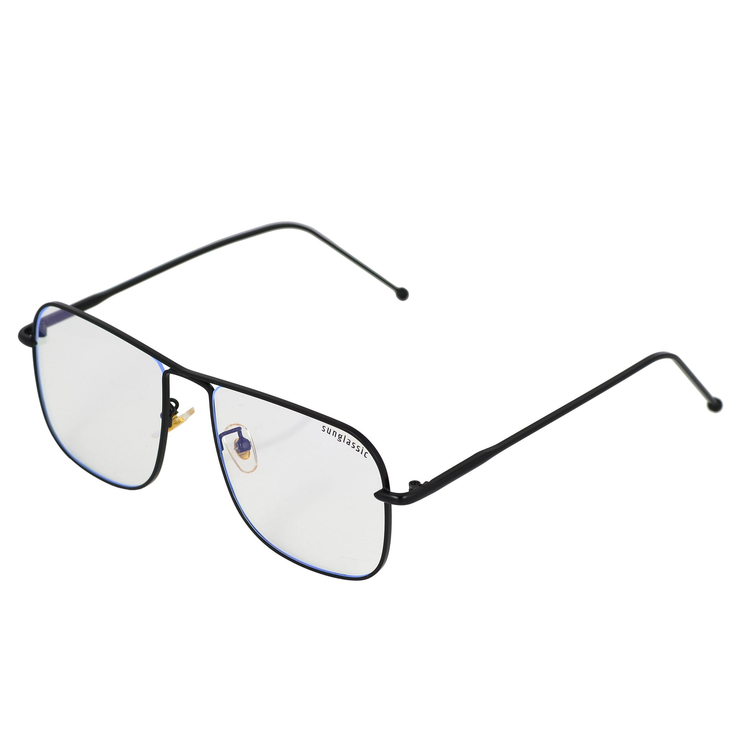 The Godfather Black Clear Square Sunglasses