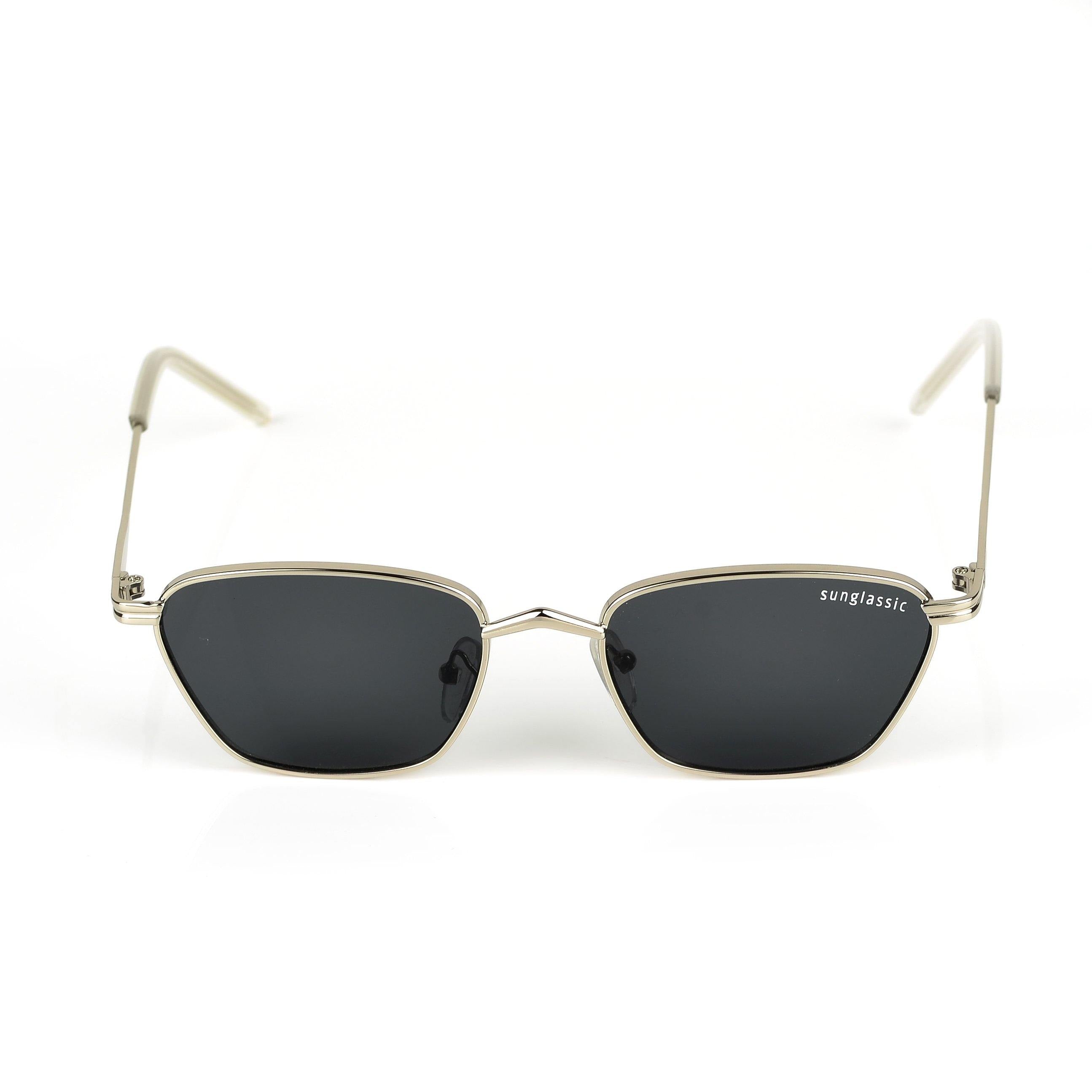Andreas Silver Black Edition Trapezoid Sunglasses