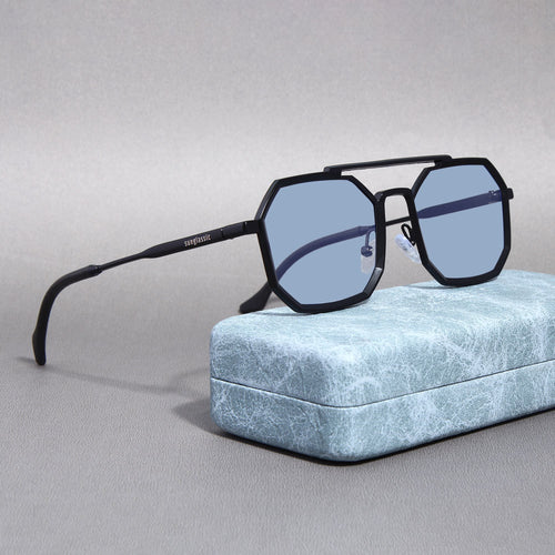 Commando Black Blue Edition Octagon Sunglasses