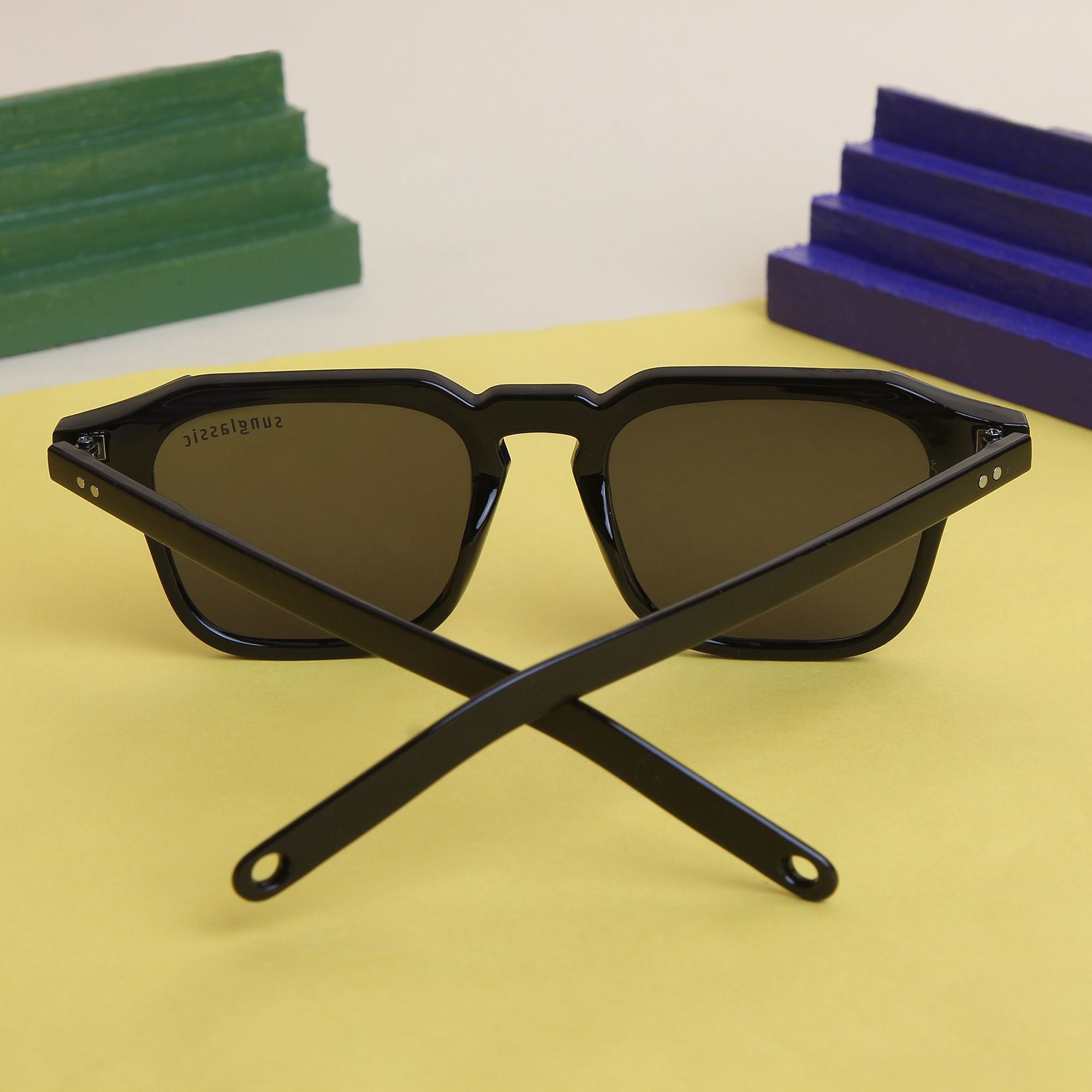 Kingsman Full Black Square Sunglasses