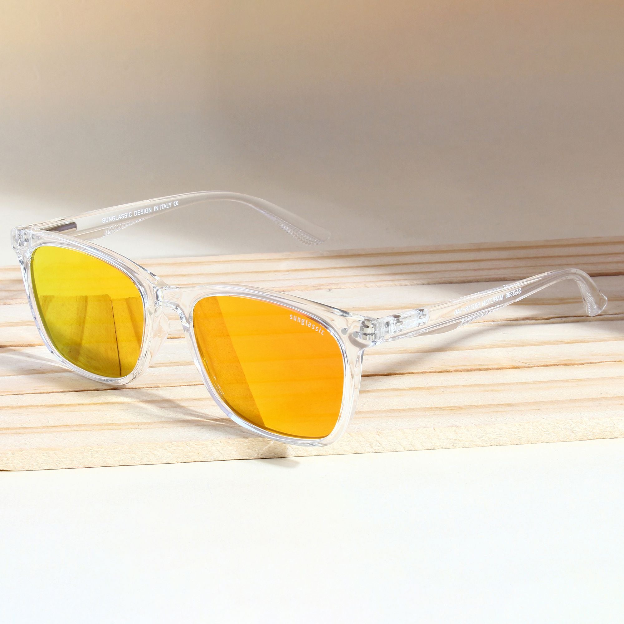 Marlton. Orange Mercurial Polarized TR90 Square Sunglasses
