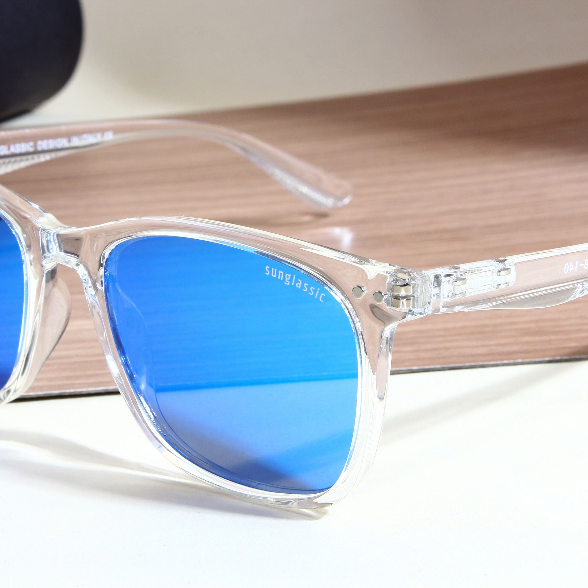 Marlton. Aqua Mercurial Polarized TR90 Square Sunglasses