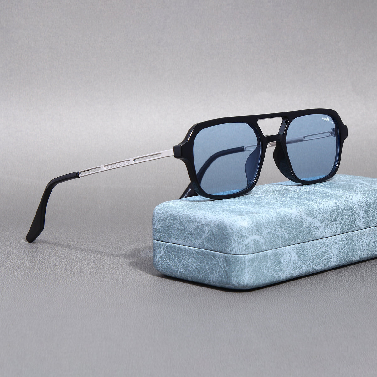 Colton Blue Buy COLTON Black Blue Rectangle Sunglasses - Stylish Eyewear