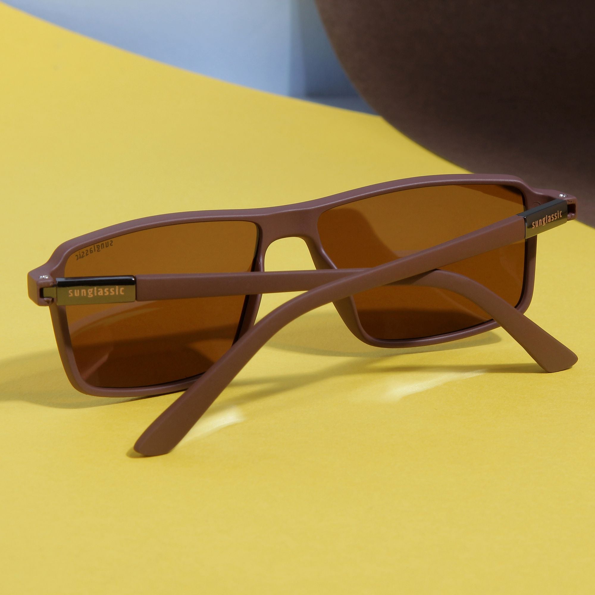 Moomin. Brown Polarized Rectangle Sunglasses