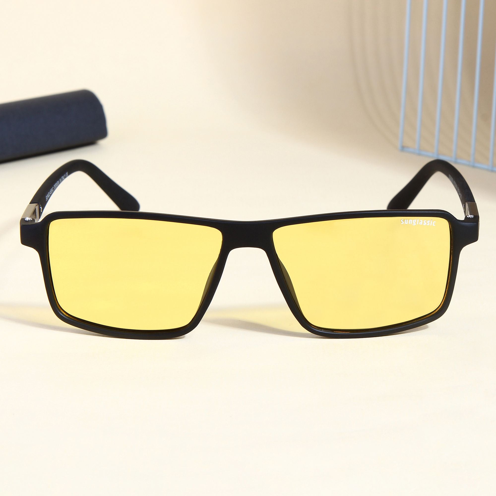 Moomin. Yellow Polarized Rectangle Sunglasses