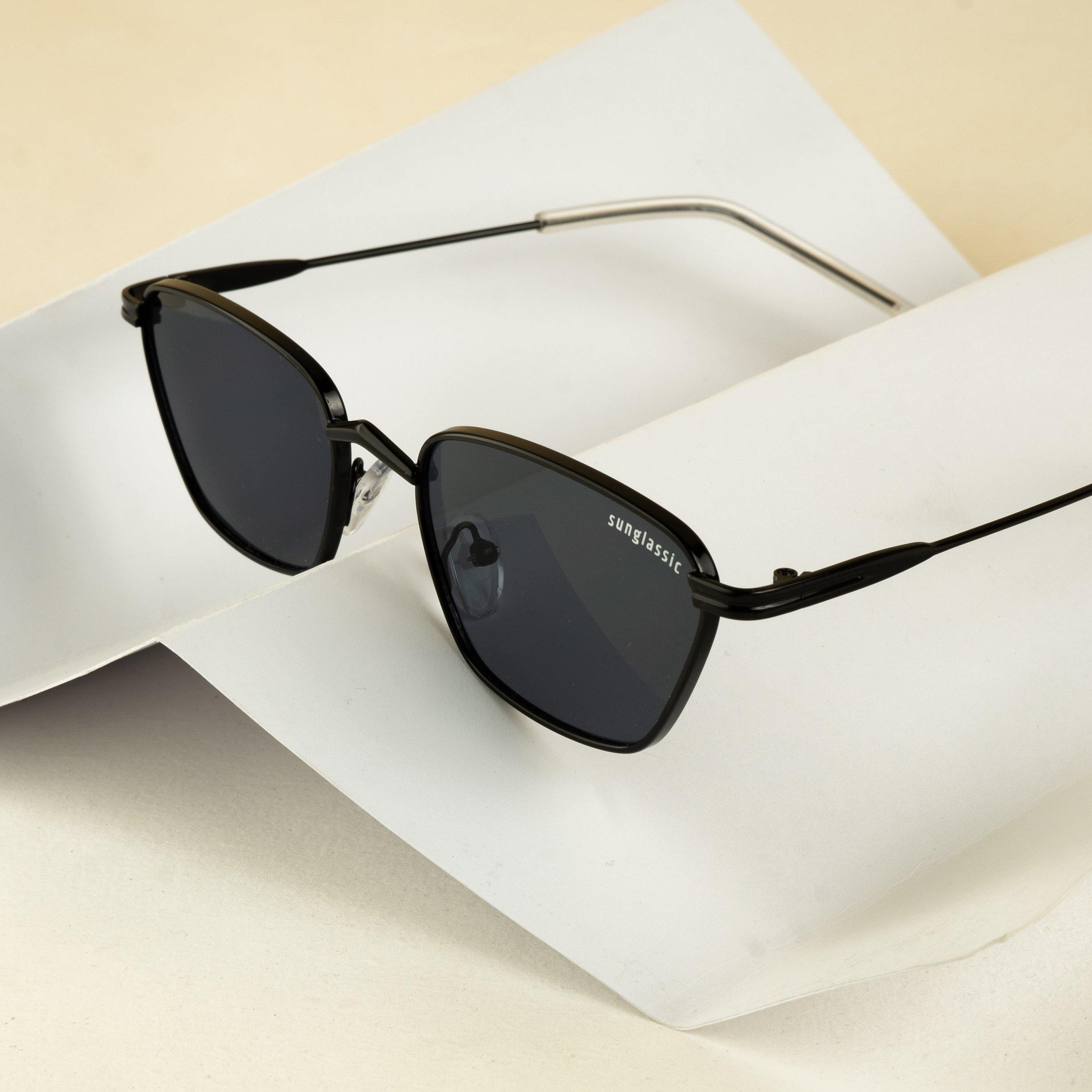 Andreas Full Black Edition Trapezoid Sunglasses